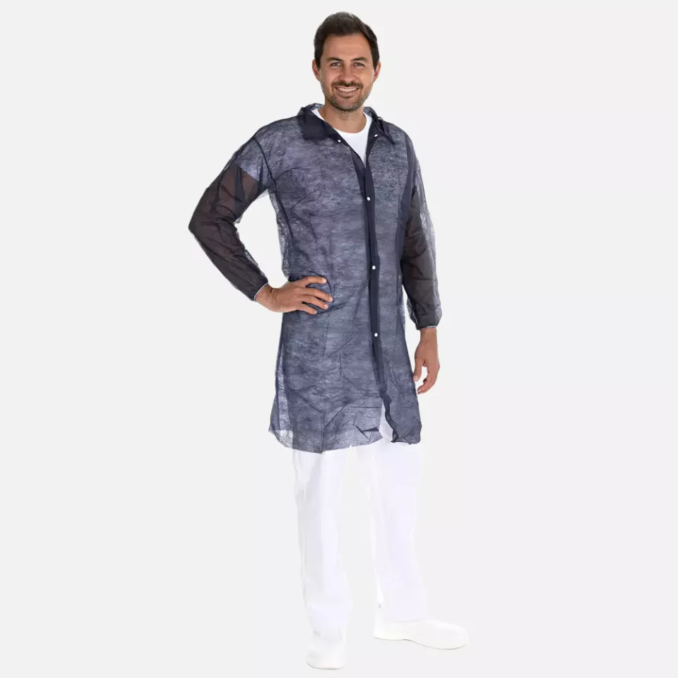 HygoNorm 274296, Eco PP Visitor Gowns, Push Buttons, XXXL, Blue, image 1, gallery thumbnail