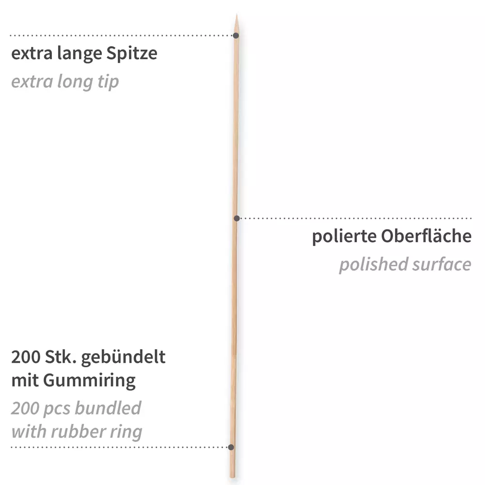 NATUREStar 38908, Bio-Holzspieße, ø 3 mm, 300 mm, image 2