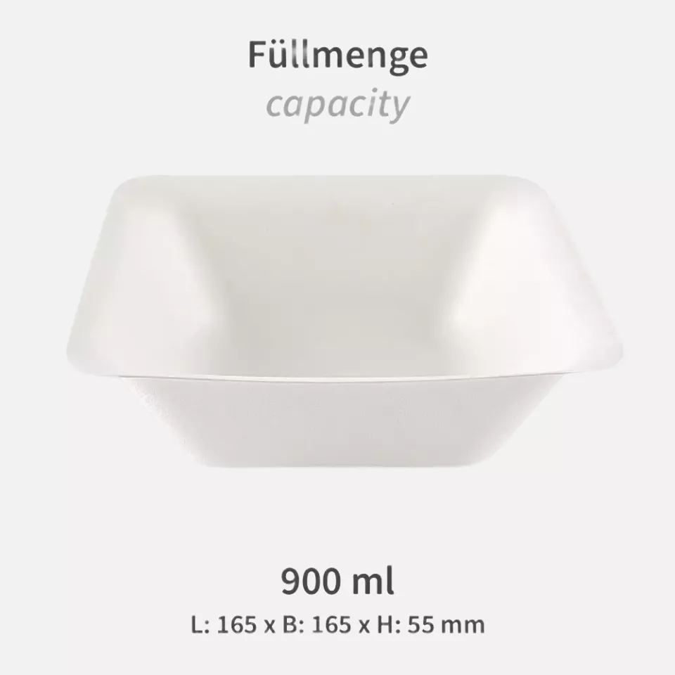 NATUREStar 411900, Eleganza Organic Bagasse Trays, 165 x 55 mm, 900 ml, image 2, gallery thumbnail