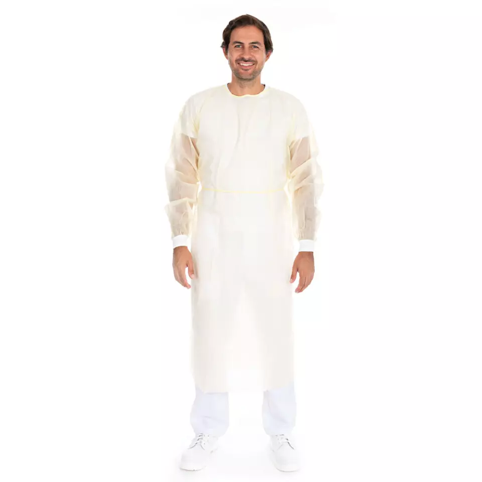 HygoStar 27776, PP/PE Gowns with Neck Ties, Partly Laminated, image 3, gallery thumbnail