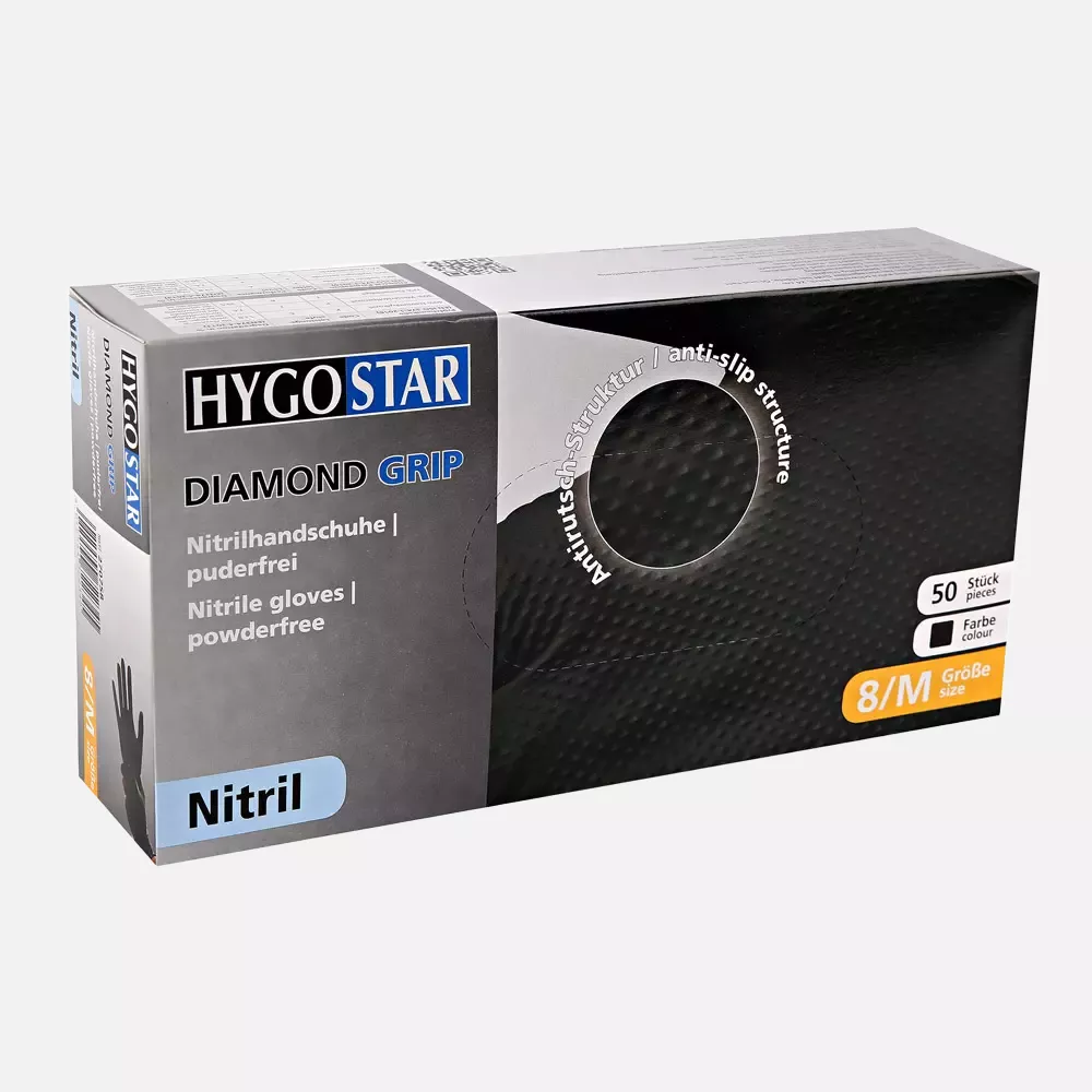 HygoStar 270708, Diamond Grip Nitrile Gloves, Powder-free, image 3