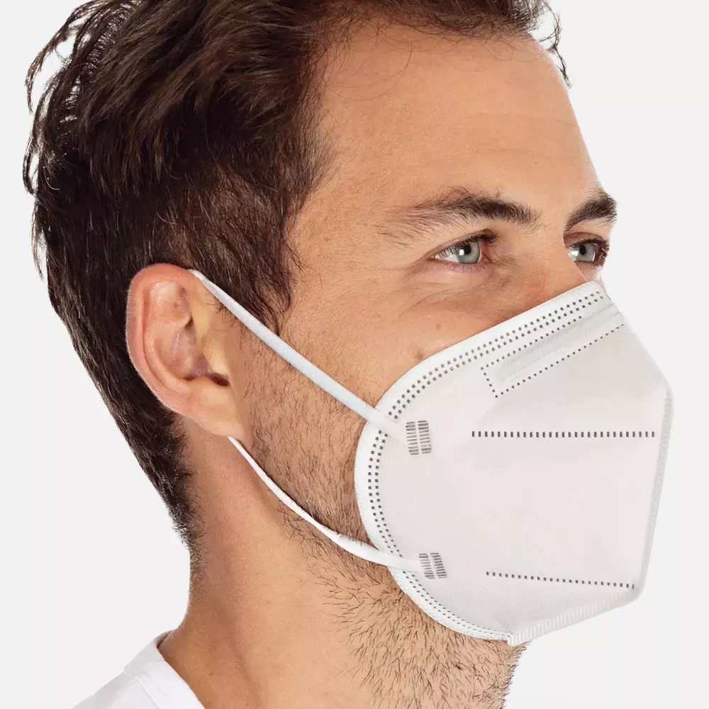Franz Mensch 29332, FFP2 NR PP Respirators, Vertically Foldable, Earloop, Small Pack, image 3