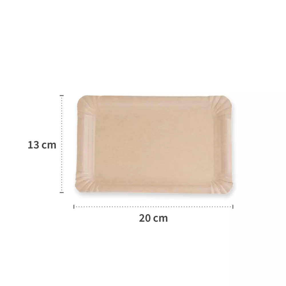 NATUREStar 415145, Organic Kraft Paper Plates, FSC®-mix, 130 x 200 mm, Rectangular, image 2