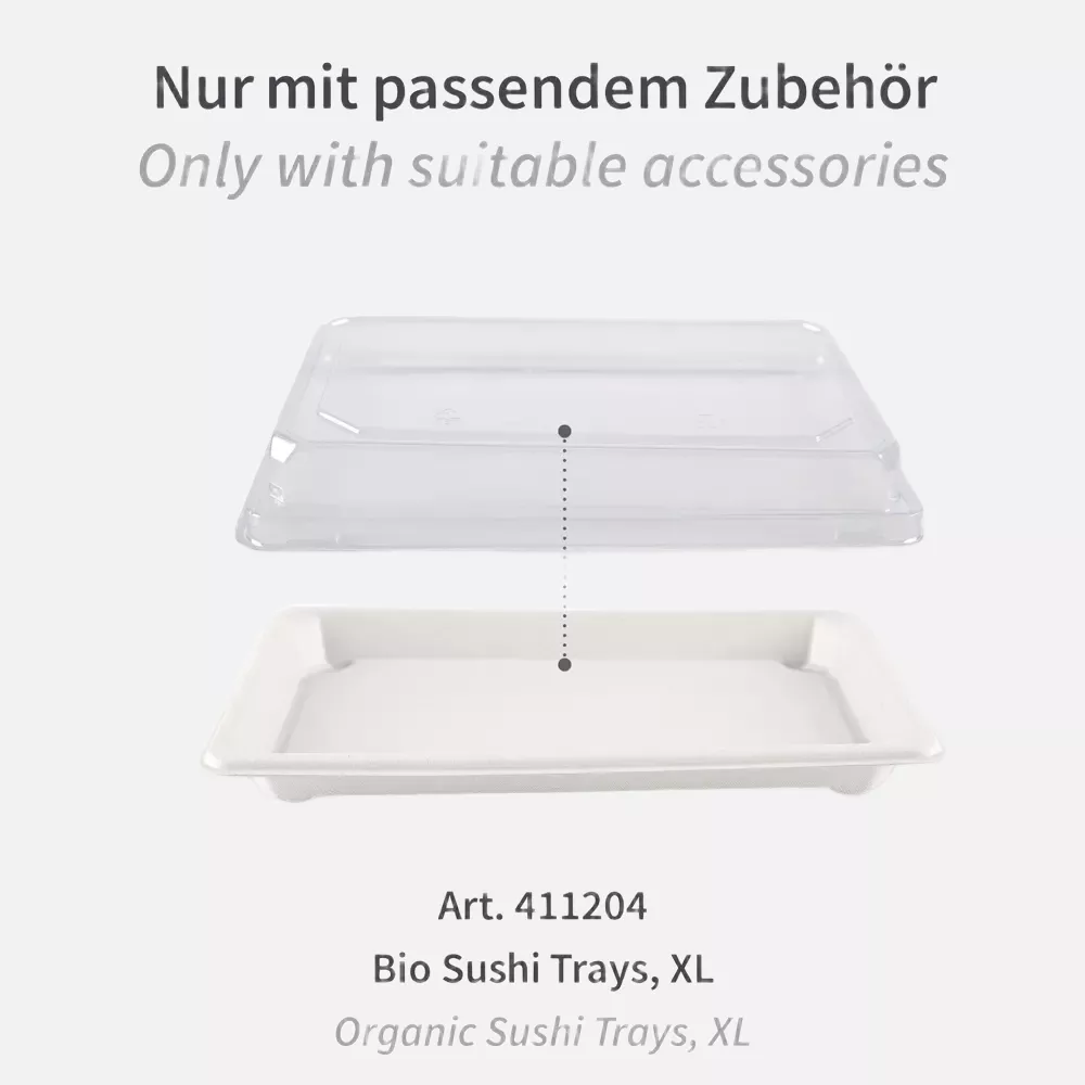 NATUREStar 400419, PET Sushi-Tray-Deckel, XL (220 x 138 x 30 mm), image 2