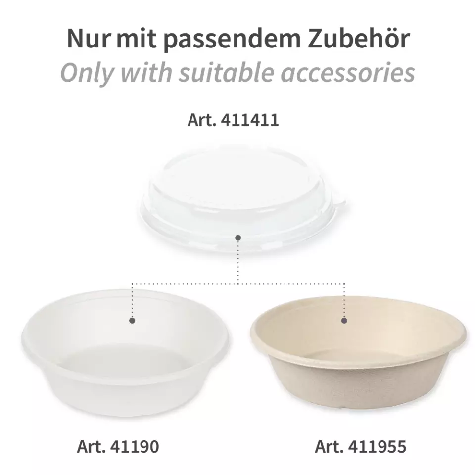 NATUREStar 411411, Rondo rPET Organic Lids, Ø 203 mm, Transparent, image 3, gallery thumbnail