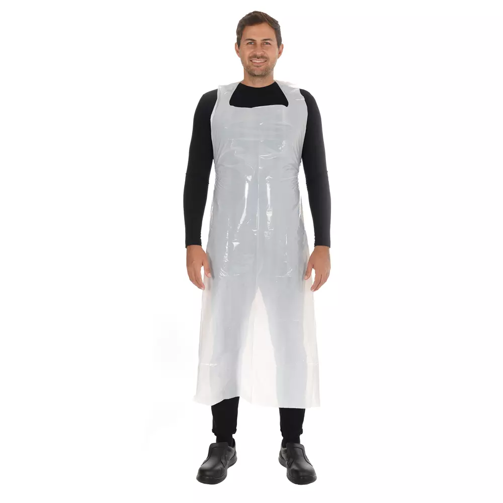 HygoStar 23496, Disposable LDPE Aprons, Blocked, 25 my