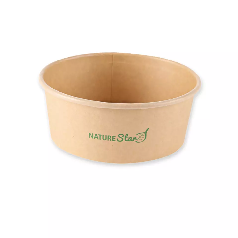NATUREStar 416175, Caesar Organic Kraft Paper/PLA Salad Bowls, 750 ml, Ø 150 mm
