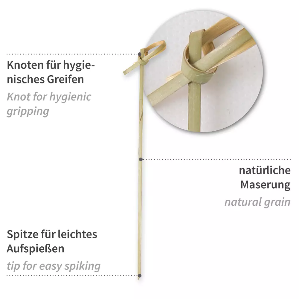 NATUREStar 38969, Loop Organic Bamboo Fingerfood Skewers, 180 mm, Natural, image 8