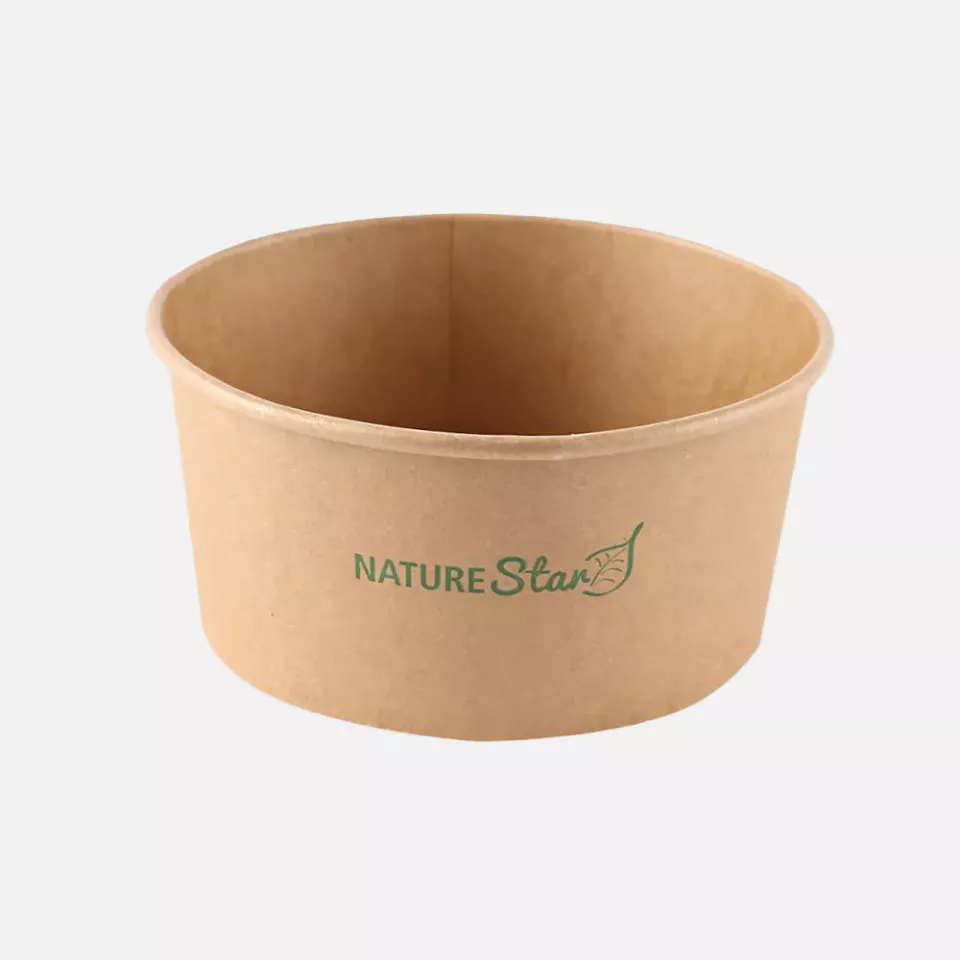 NATUREStar 417100, Caesar Organic Kraft Paper/PE Salad Bowls, 1000 ml, Ø 150 mm, FSC®-mix, image 1, gallery thumbnail