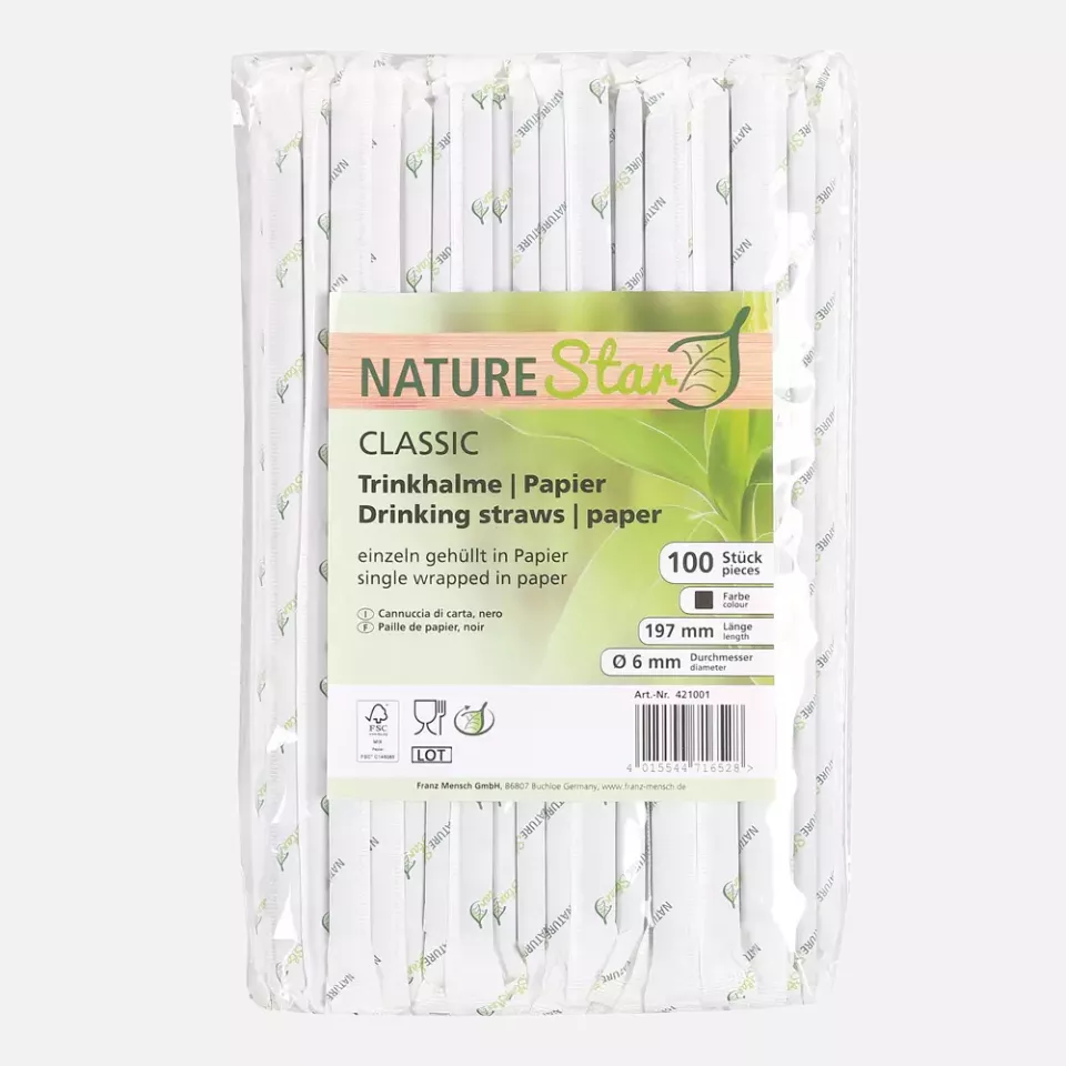 NATUREStar 421001, Classic Paper Straws, Organic, FSC®-mix, image 1, gallery thumbnail