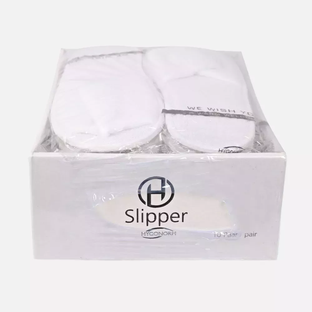 HygoNorm 555100, Classic Polyester Slippers, Open, White, image 2