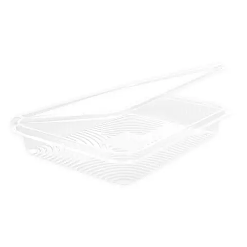 Franz Mensch Organic PLA Deli & Salad Bowls, With Hinged Lid, 1000 ml, Rectangular
