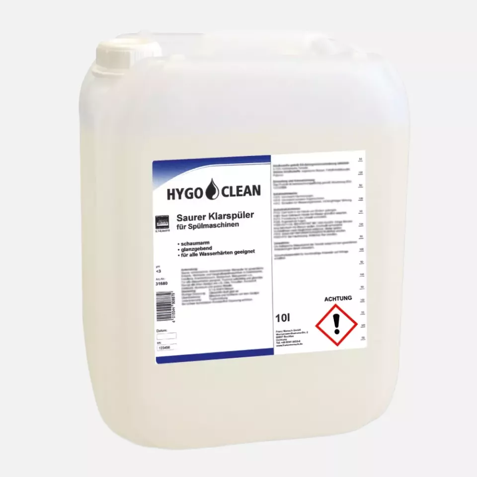 HygoClean 31680, Acid Dishwasher Rinse Aid, 10 l, image 1, gallery thumbnail