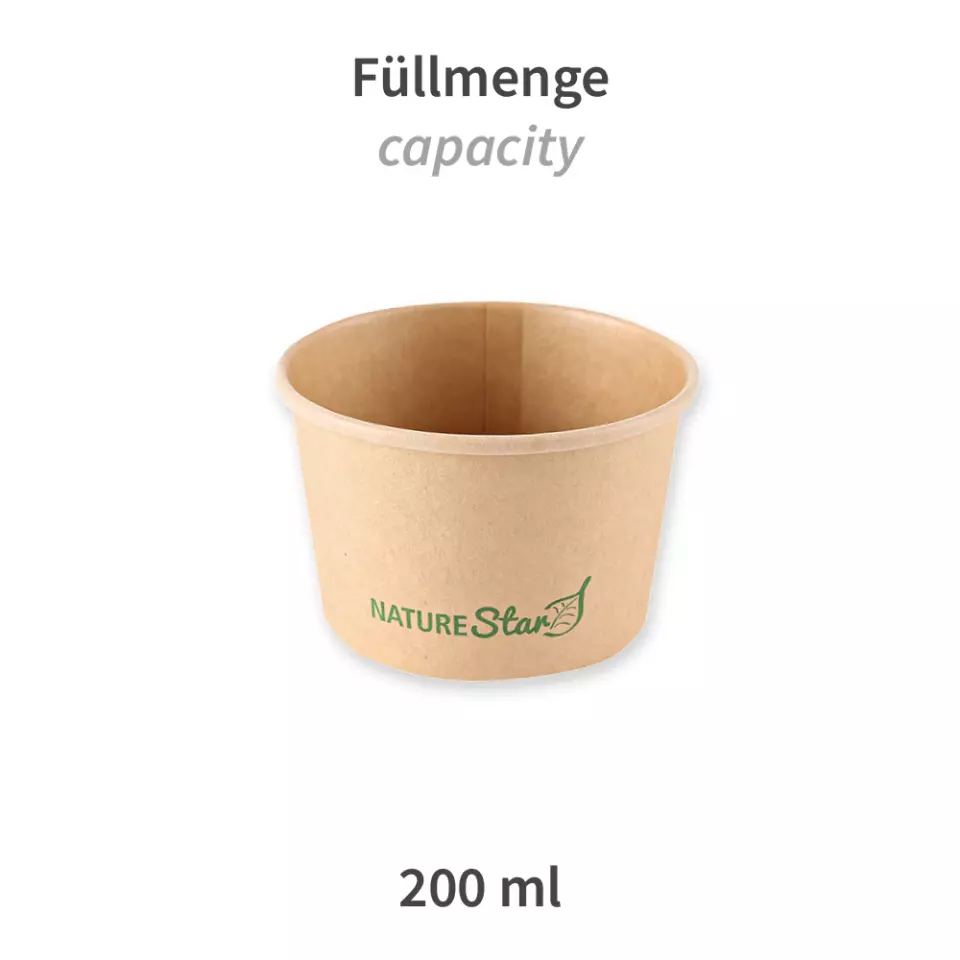NATUREStar 417235, Minestrone Kraft Paper/PE Soup Cups, 200 ml, ø 97 mm, 60 mm, FSC®-mix, image 4, gallery thumbnail