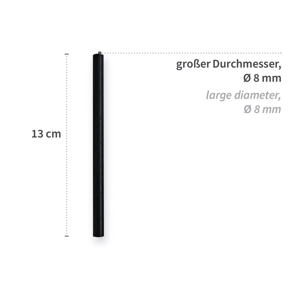 NATUREStar 421300, Cocktail Organic Paper Straws, FSC®-mix, ø 8 mm, 130 mm, Black, image 3