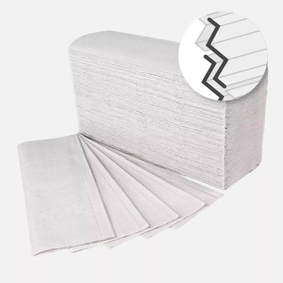 HygoClean 30406, Recycling-Interfalz-Papierhandtücher, 1-lagig, Weiß, image 4, gallery thumbnail