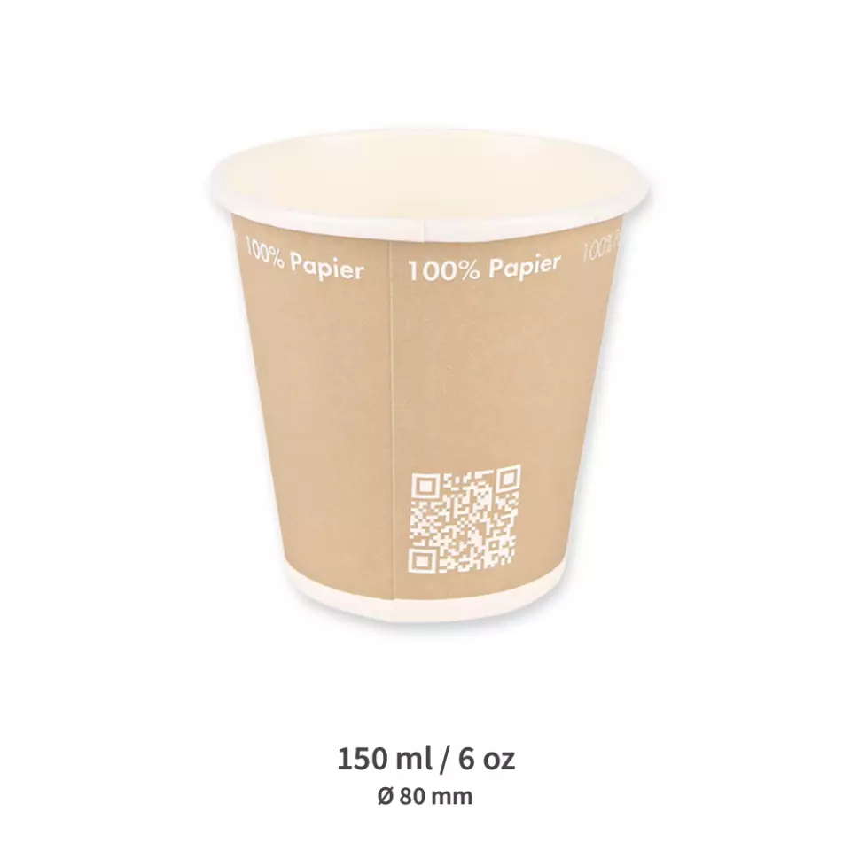 NATUREStar 403063, Hartpapier-Kaffeebecher, 150 ml / 6 oz, ø 80 mm, image 3, gallery thumbnail