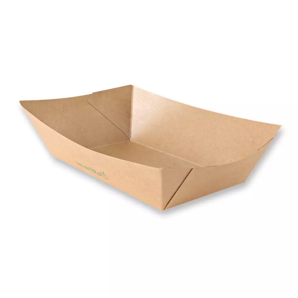 NATUREStar 416590, Tasty Organic Kraft Paper/PLA Food Trays, 1200 ml, 224 x 140 x 58 mm, image 1, gallery thumbnail