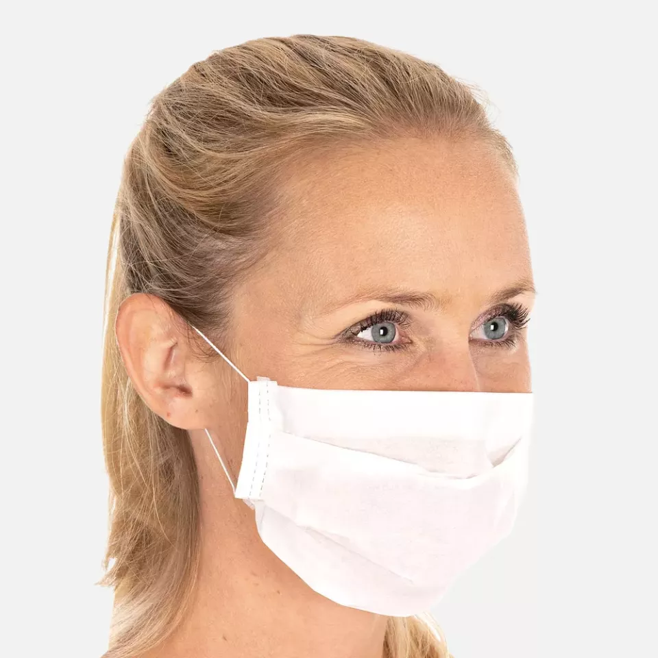 HygoStar 2910, Civil Use 2-Ply Paper Face Masks, White, image 2, gallery thumbnail