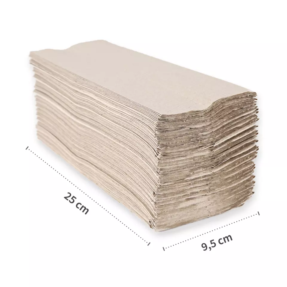 HygoClean 30400, Recycling-Papierhandtücher, 1-lagig, C-Falz, Natur, image 3, gallery thumbnail