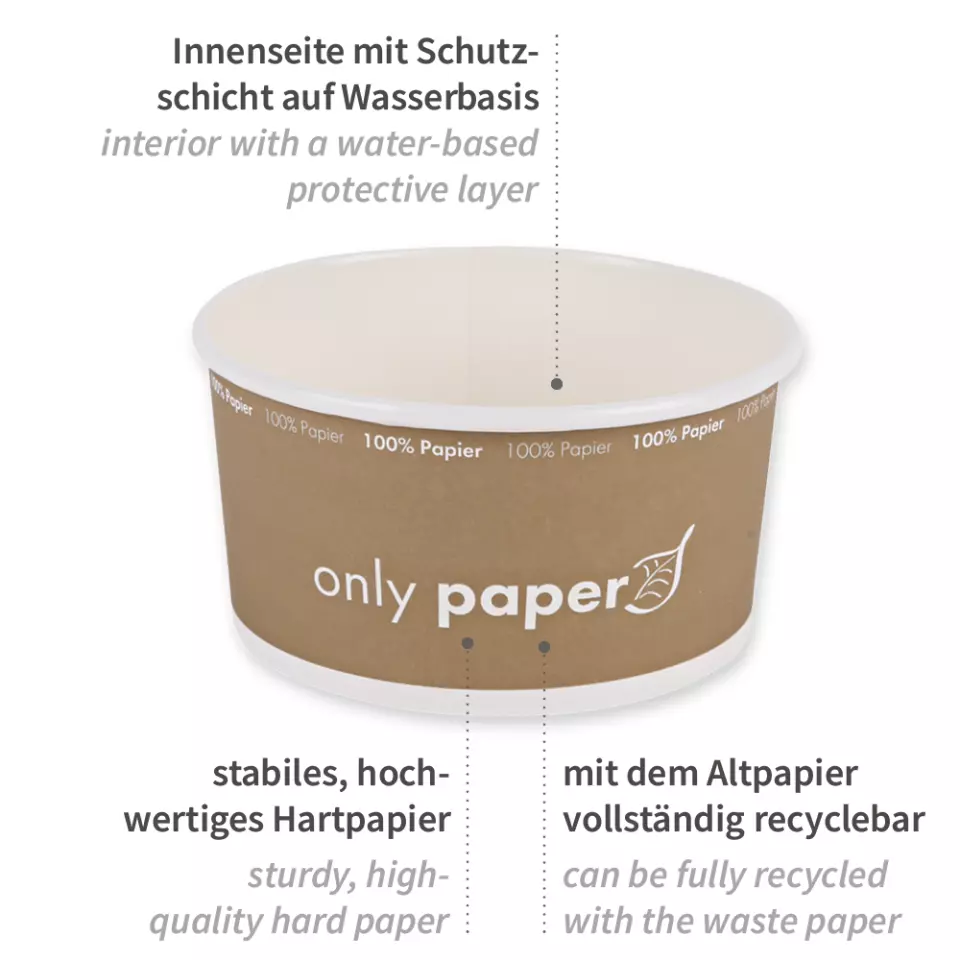 NATUREStar 418130, Bio-Karton Salatschüsseln, 1300 ml, ø 185 mm, image 4, gallery thumbnail