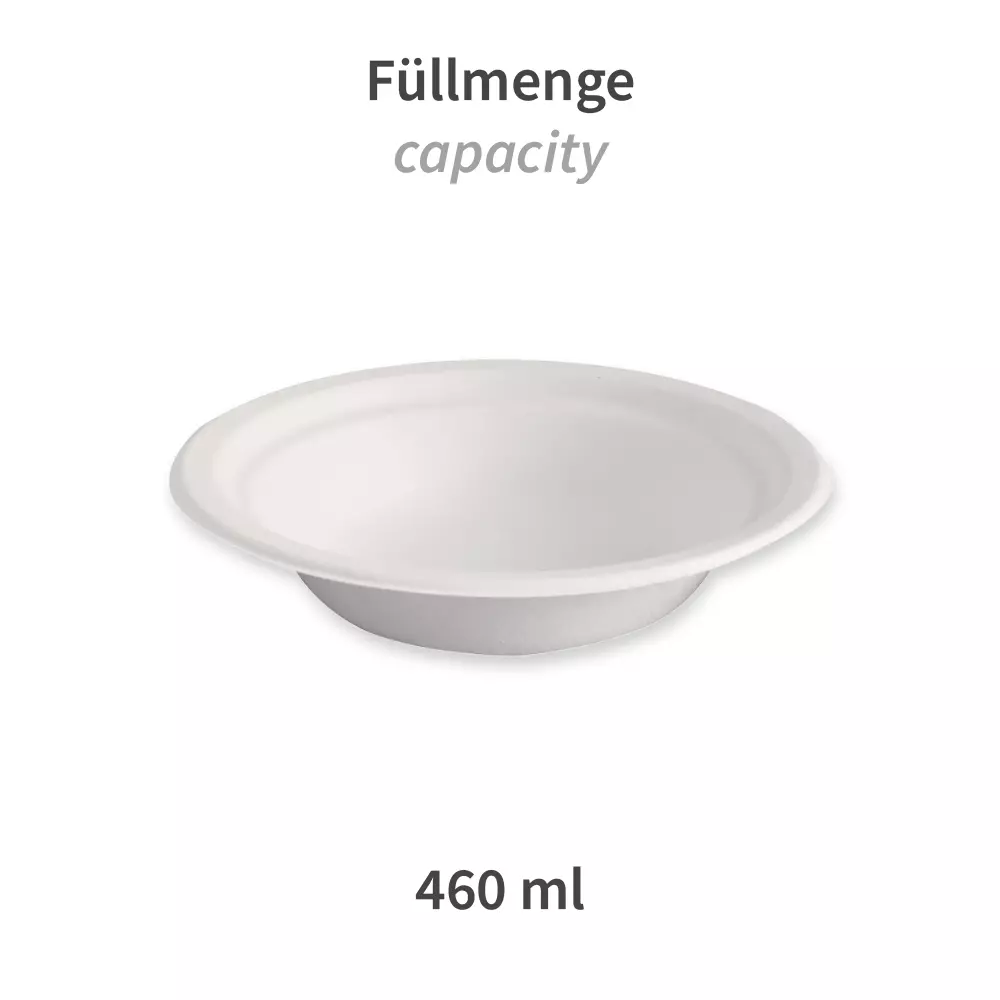 NATUREStar 41146, Organic Flat Round Bagasse Bowls, 460 ml, Ø 180 mm, image 2