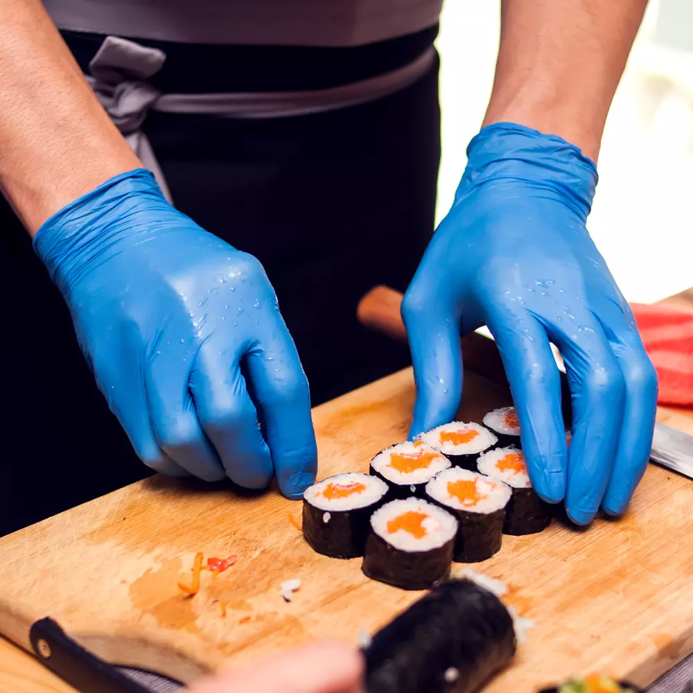 HygoStar 26506, Allfood Skin Latex Gloves, Powdered, image 2