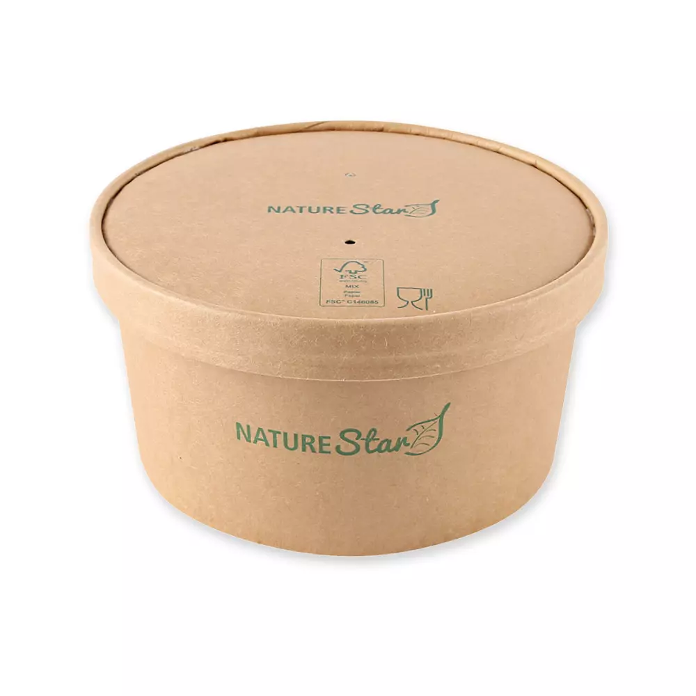 NATUREStar 417100, Caesar Organic Kraft Paper/PE Salad Bowls, 1000 ml, Ø 150 mm, FSC®-mix, image 5