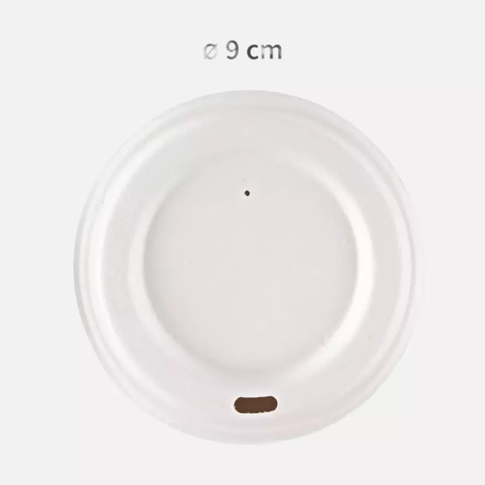 NATUREStar 401201, Organic Bagasse Drinking Cup Lids, Ø 90 mm, image 2, gallery thumbnail