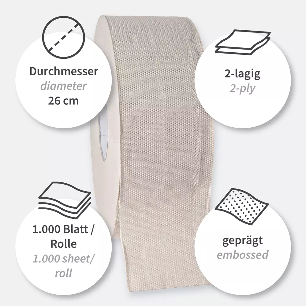 NATUREStar 304345, Jumbo 2-ply Toilet Paper, FSC®-Recycled, Natural, image 3