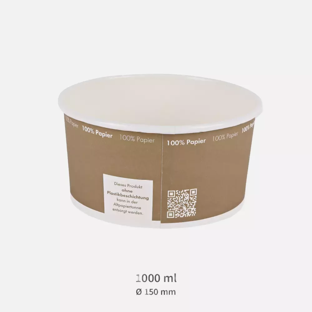 NATUREStar 418100, Organic Paperboard Salad Bowls, 1000 ml, ø 150 mm, image 2