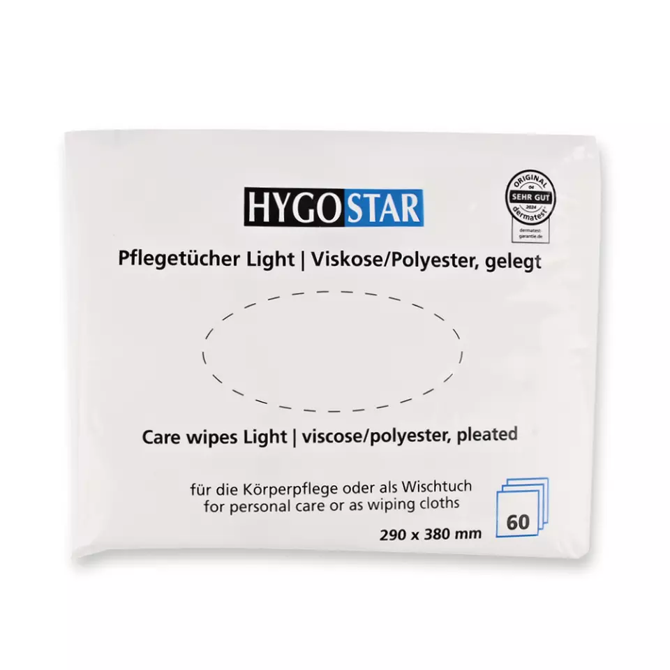 Hygostar 53622, Care Light Wipes, 29 x 38 cm, Viscose/Polyester, Pleated, White, image 2, gallery thumbnail