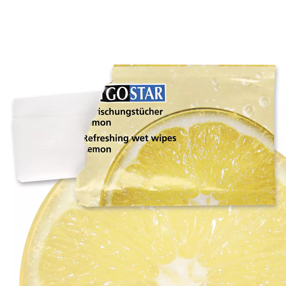 HygoStar 31511, Refreshing Viscose/PES Wet Wipes, Lemon, image 3