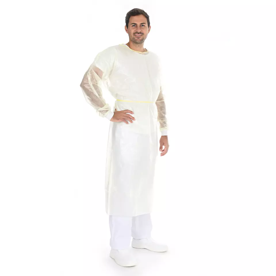 HygoStar 27763, PP/PE-laminierte Kittel, Bindebänder im Nacken, image 3, gallery thumbnail