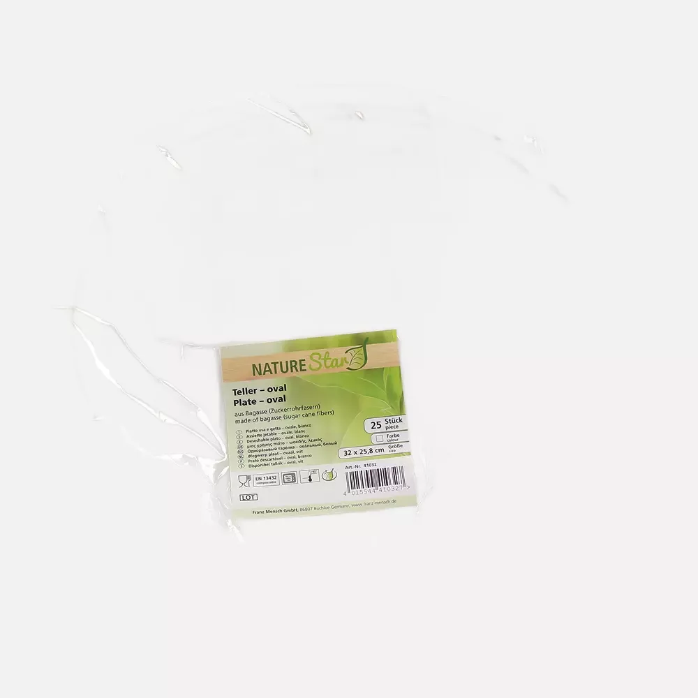NATUREStar 41032, Organic Bagasse Plates, 320 x 258 mm, Oval, image 4