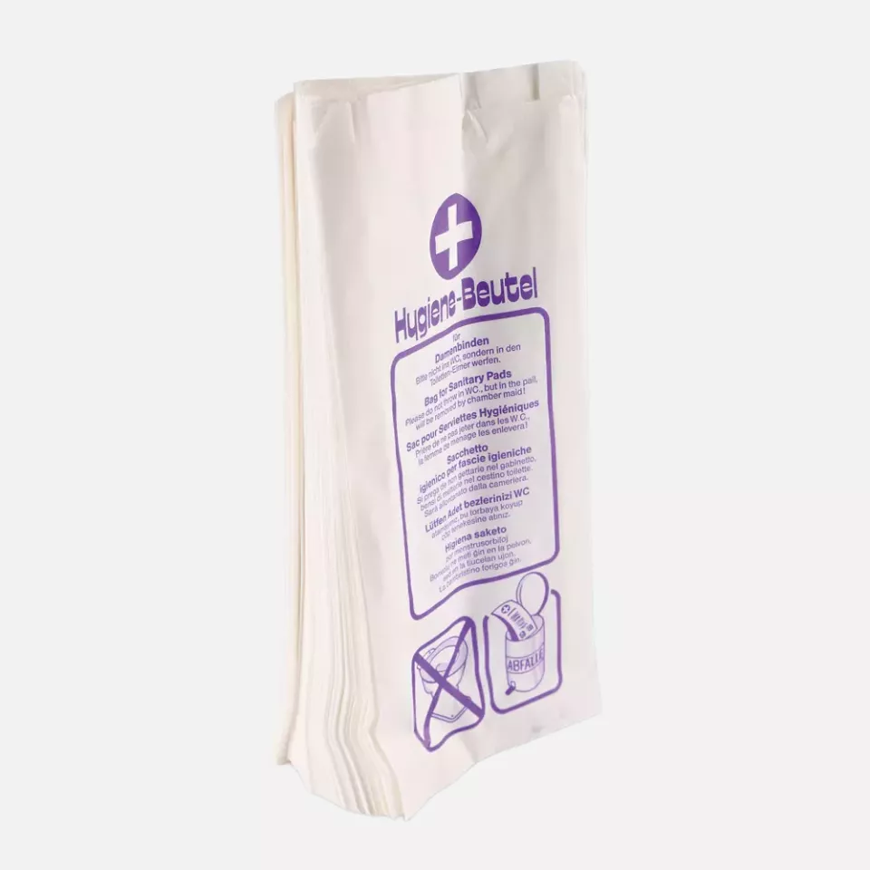 HygoStar 32288, Recycled Paper Hygiene Bag, White, image 2, gallery thumbnail