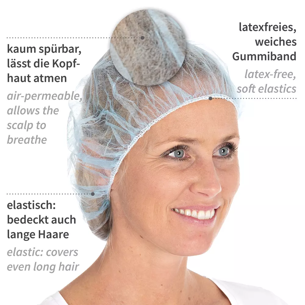 HygoNorm 12609, PP Bouffant Caps, Light, image 5