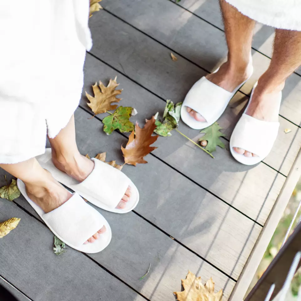 HygoNorm 555100, Classic Polyester Slippers, Open, White, image 9, gallery thumbnail