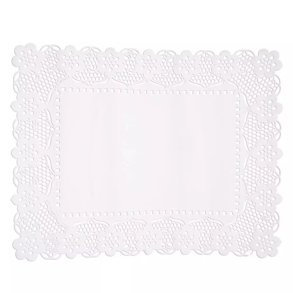 HygoStar 36473, Rectangular Greaseproof Paper Doilies, 32 x 47 cm, White, image 1