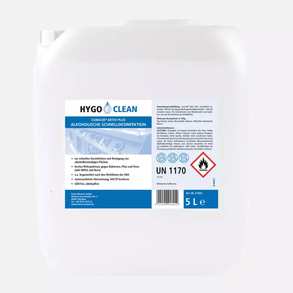 HygoClean 31564, Quick Alcoholic Disinfectant, 5l, image 1, gallery thumbnail