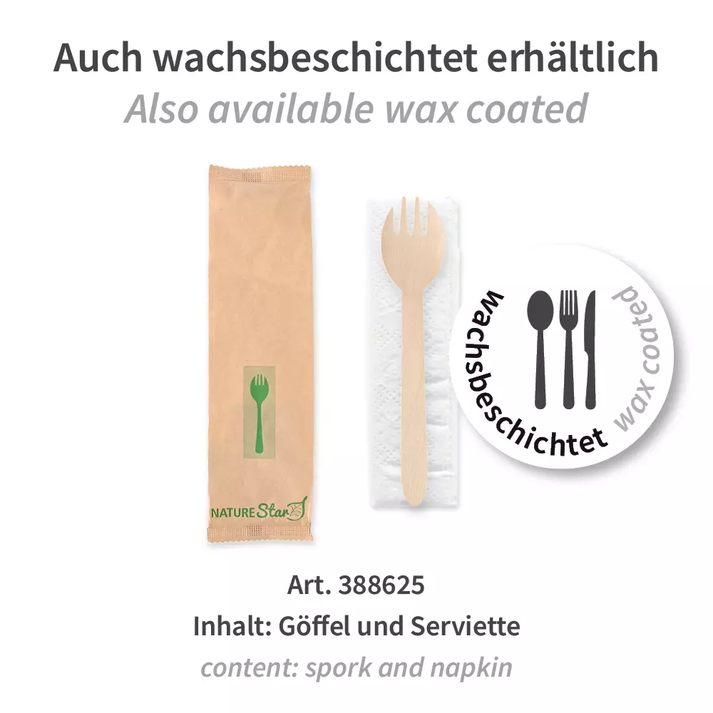 NATUREStar 388605, Spork Wood Cutlery Sets, FSC® 100%, image 5