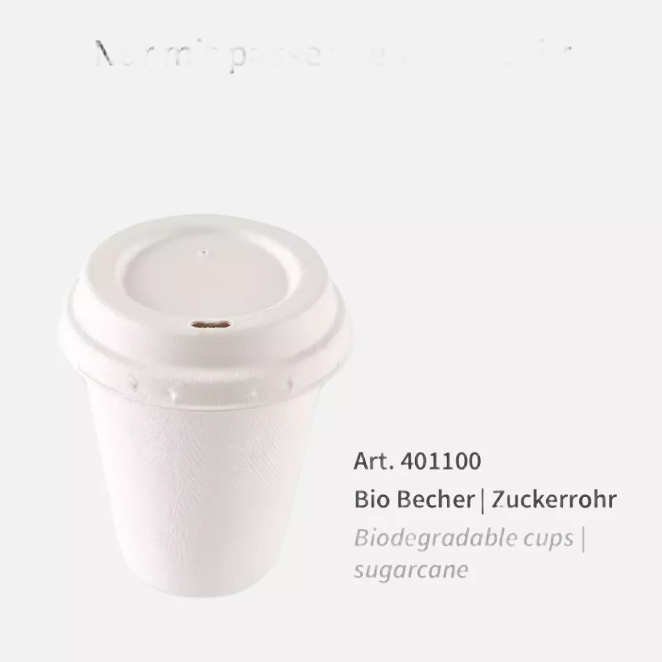 NATUREStar 401101, Organic Bagasse Drinking Cup Lids, Ø 80 mm, image 3, gallery thumbnail
