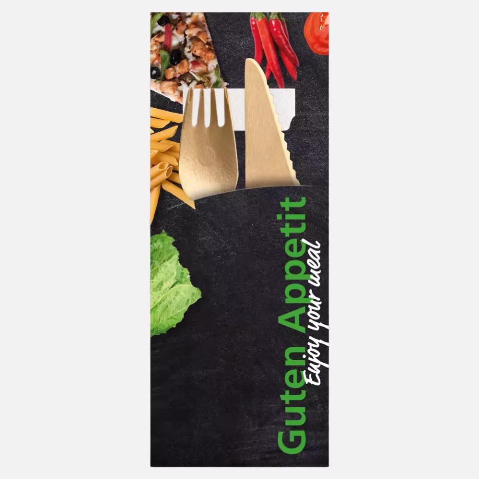 HygoStar 30610, Eleganza Paper Cutlery Pouches, FSC®-mix, image 1, gallery thumbnail