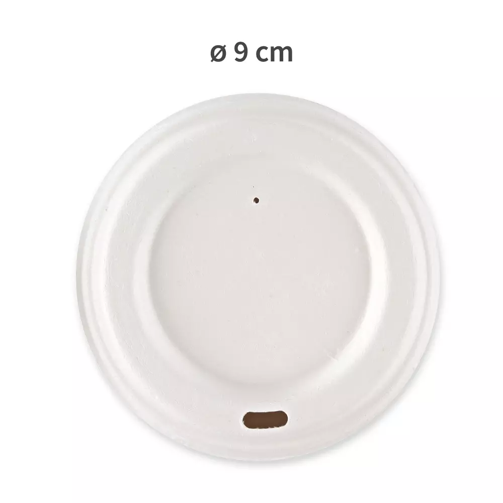 NATUREStar 401201, Organic Bagasse Drinking Cup Lids, Ø 90 mm, image 2