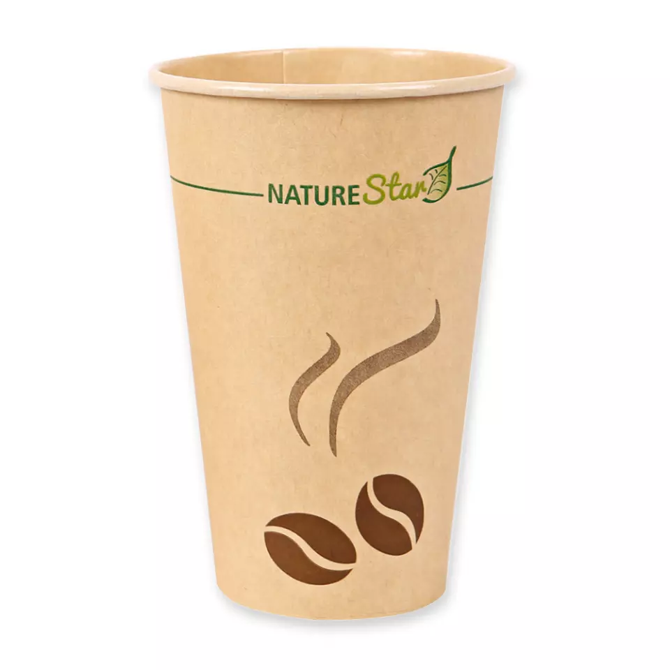 NATUREStar 406293, Mocca Bio-Kraftpapier/PLA Kaffeebecher, 300 ml / 12 oz, ø 80 mm, FSC®-mix, image 1, gallery thumbnail