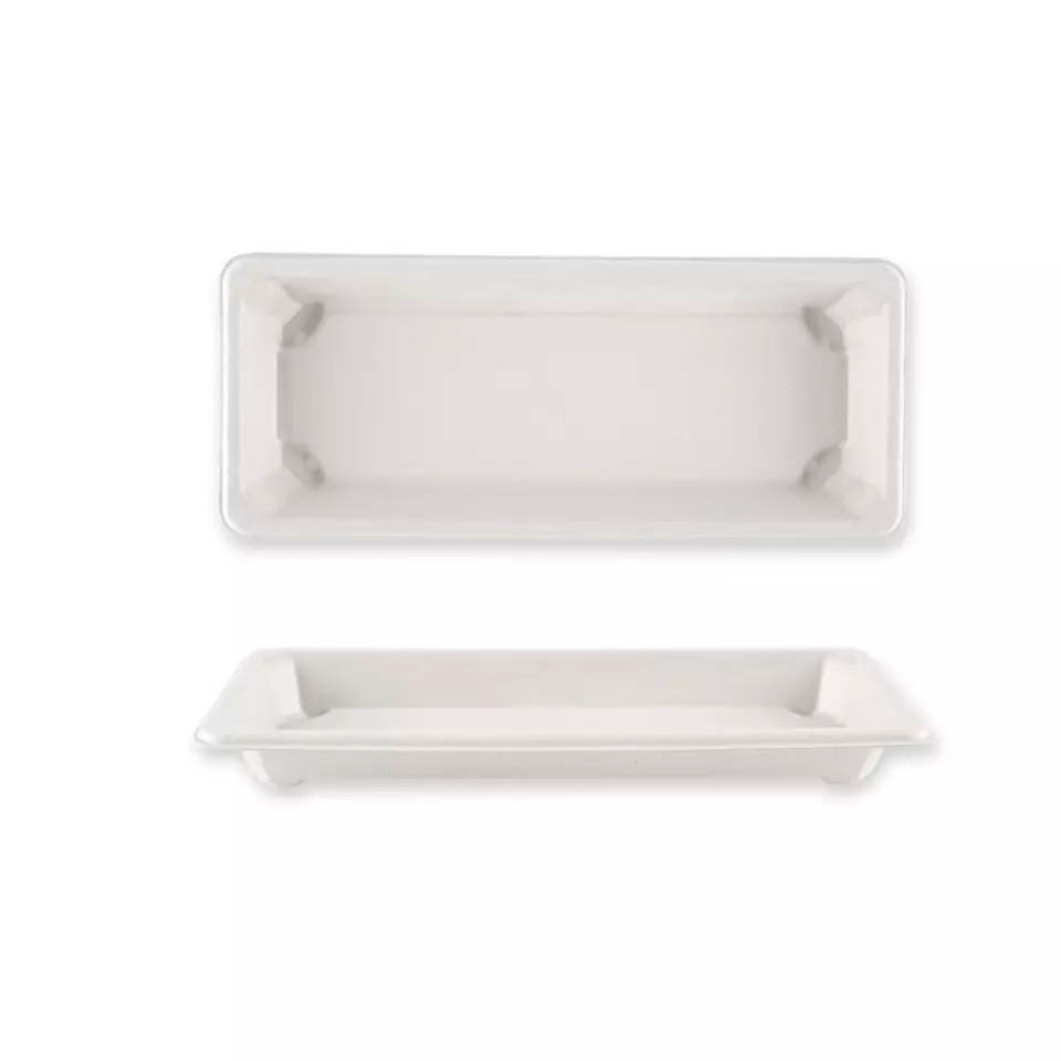 NATUREStar 411201, Organic Sushi Trays, S (221 x 92 x 22 mm), Bagasse, image 2, gallery thumbnail