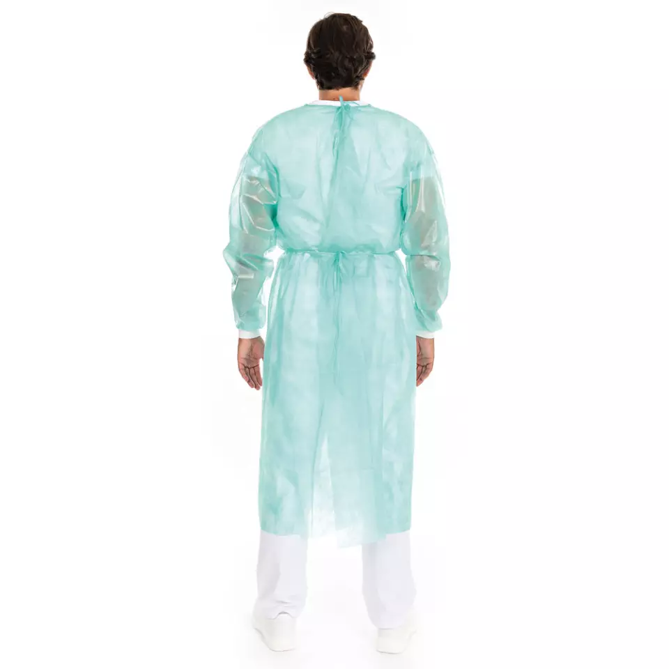 HygoStar 27776, PP/PE Gowns with Neck Ties, Partly Laminated, image 6, gallery thumbnail