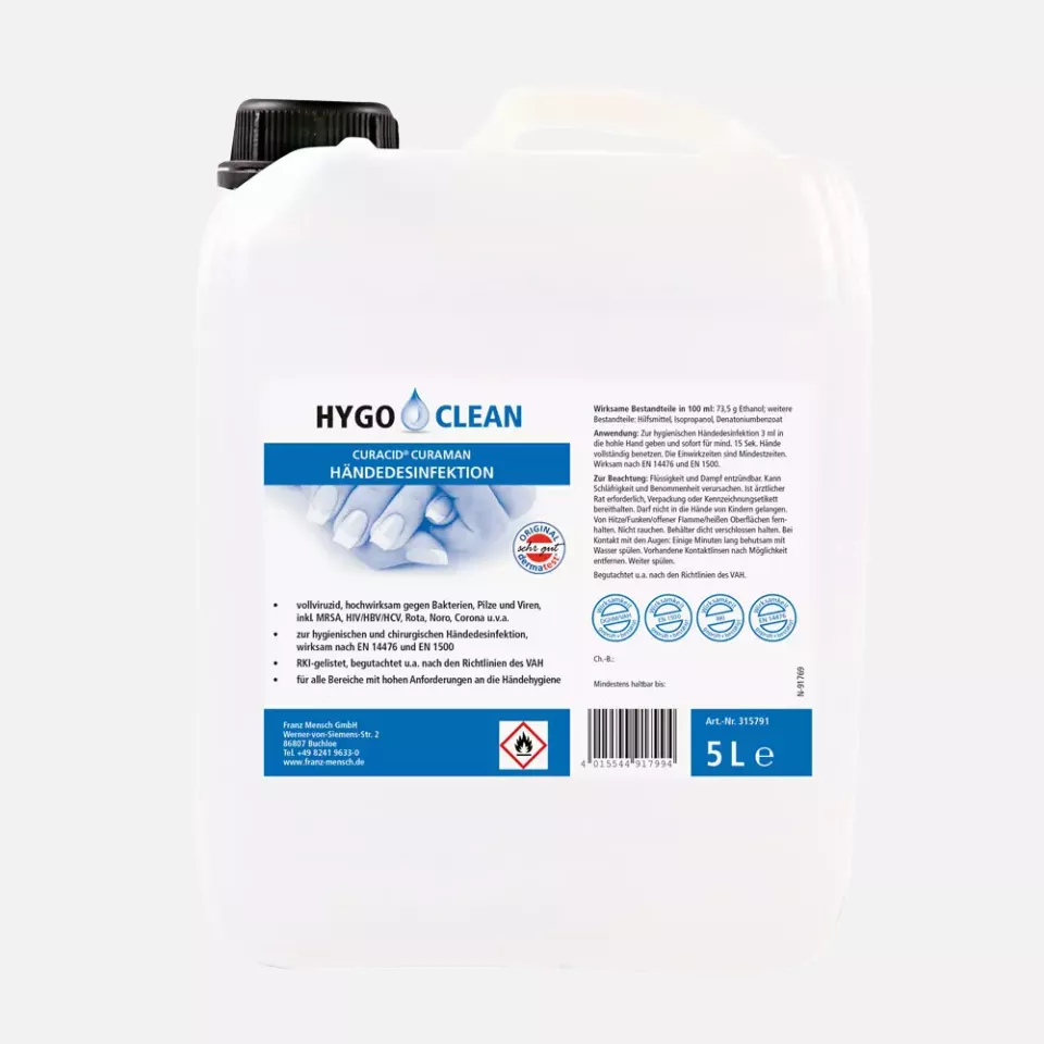 HygoClean 315791, Alcoholic Hand Disinfectant, 5 l, image 1, gallery thumbnail