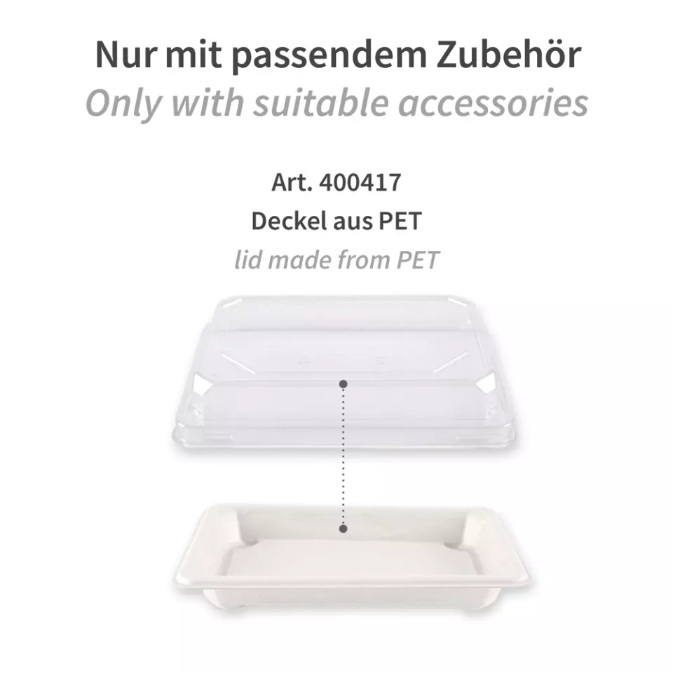 NATUREStar 411202, Bio-Bagasse Sushi-Schalen, M, 165 x 115 x 21 mm, image 4, gallery thumbnail