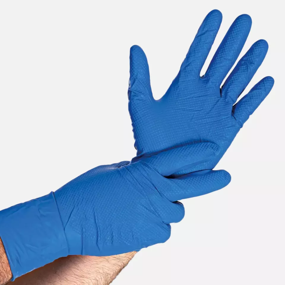Franz Mensch 2709060, Power Grip Long "Extra" Nitrile Gloves, Powder-Free, image 2, gallery thumbnail